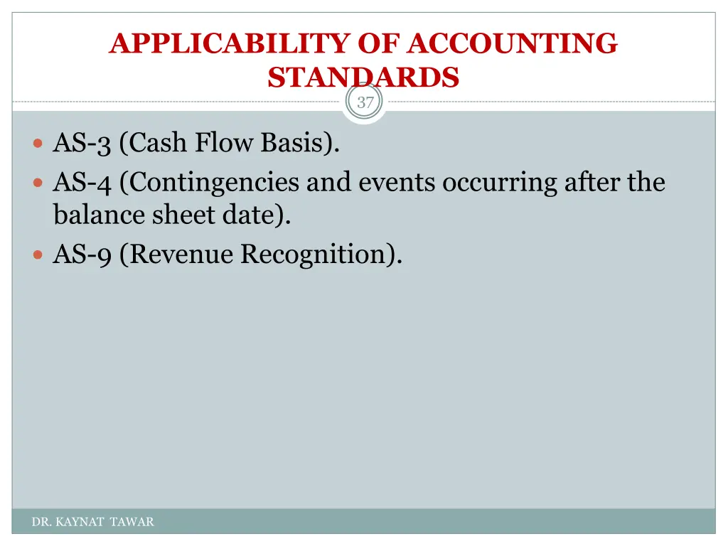 applicability of accounting standards 37