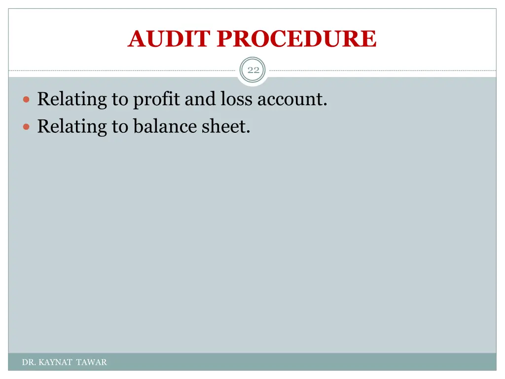 audit procedure