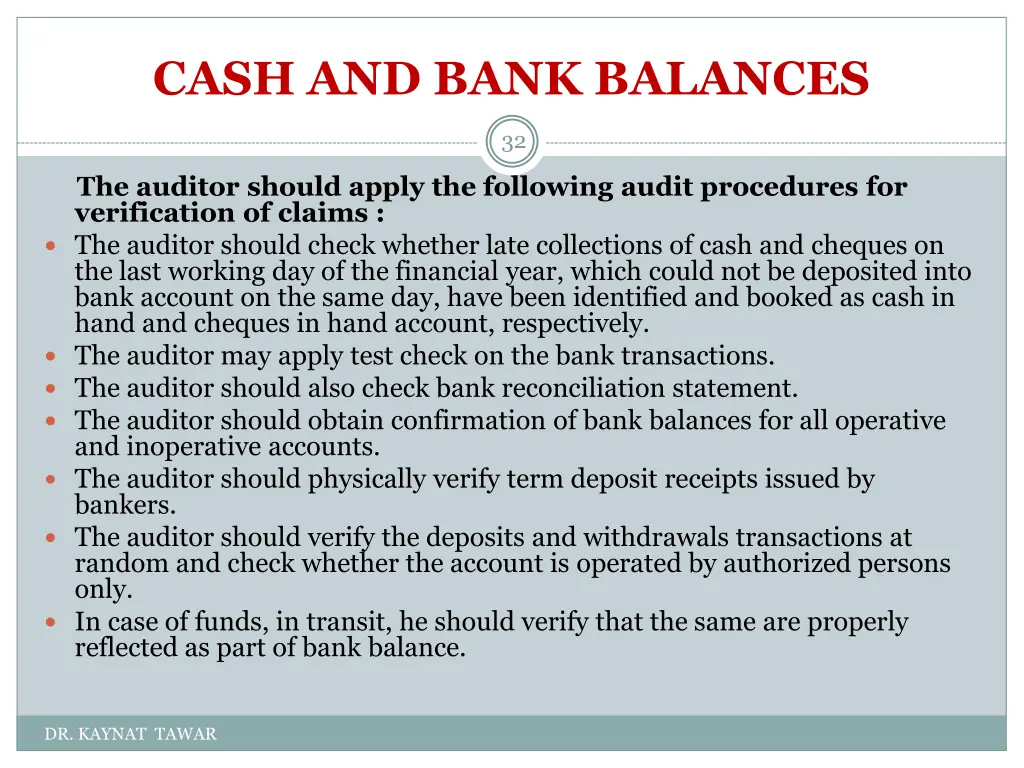 cash and bank balances