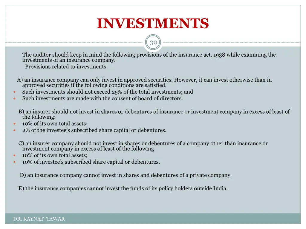 investments