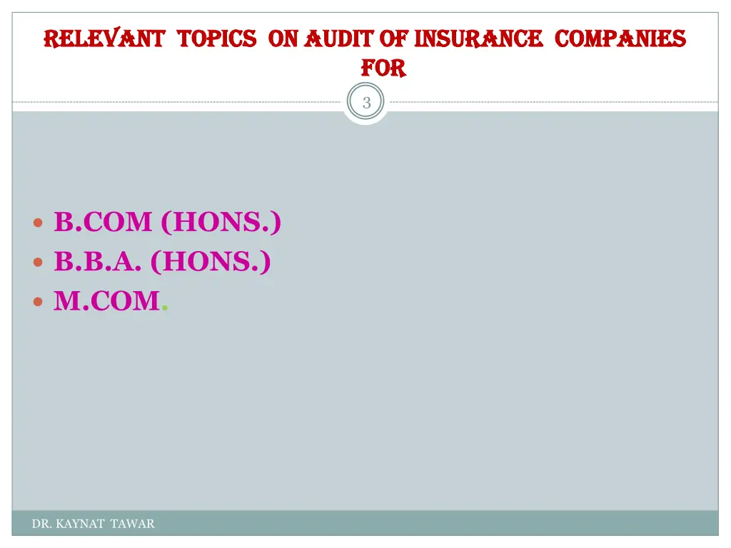 relevant topics on audit of insurance companies