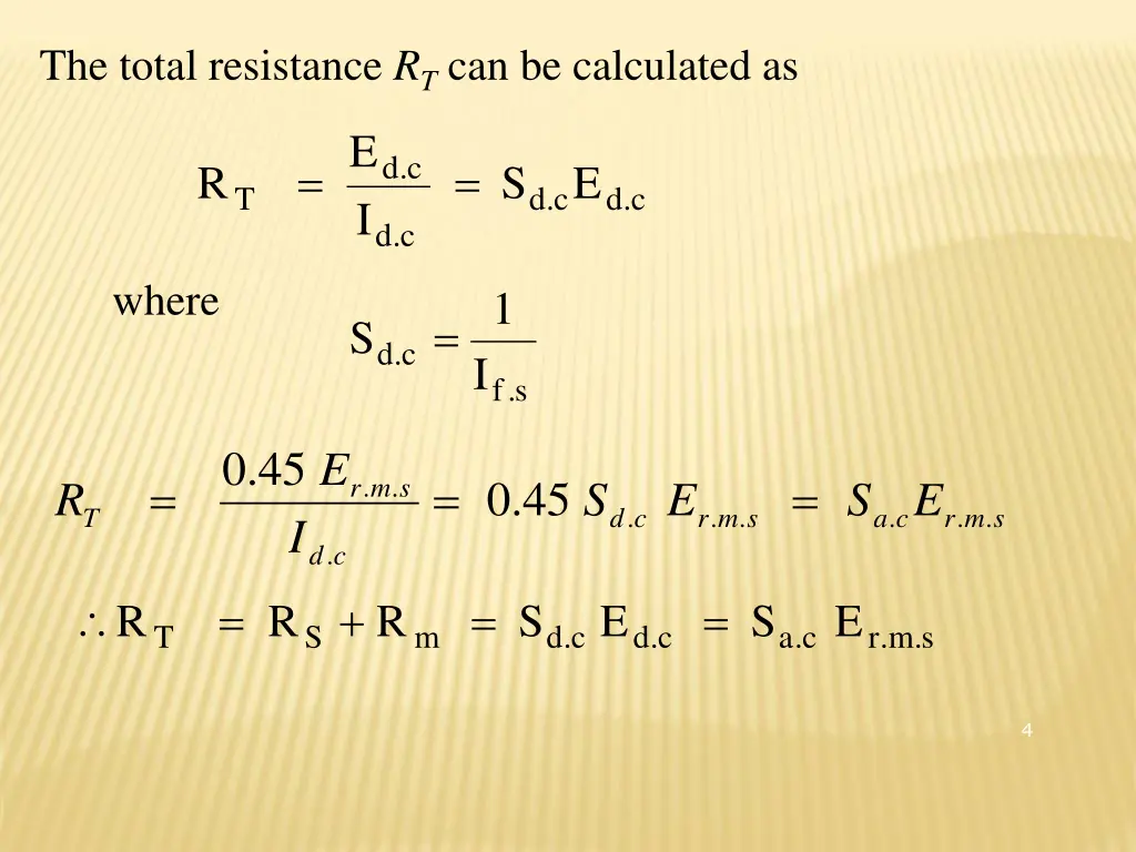 the total resistance r t can be calculated as