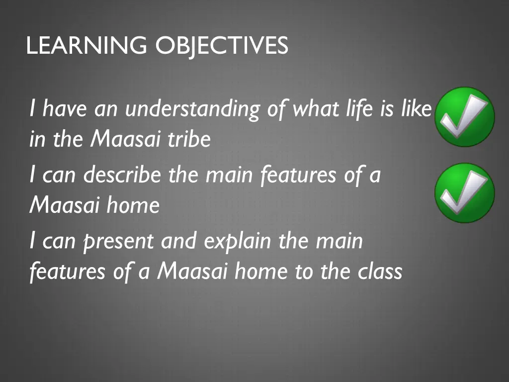 learning objectives 1