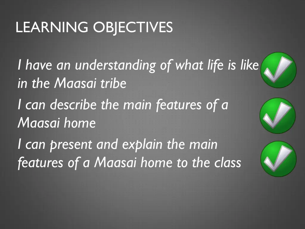 learning objectives 2