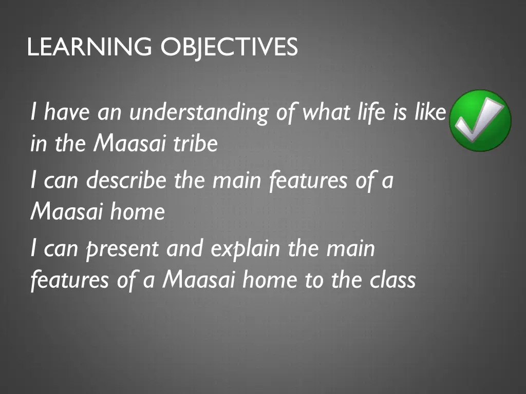 learning objectives