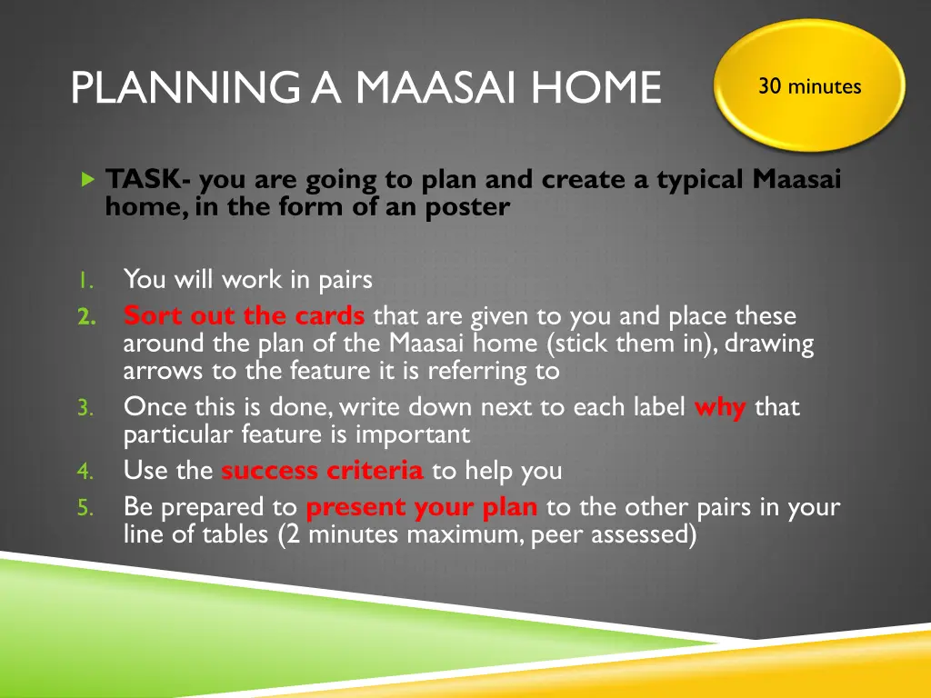 planning a maasai home