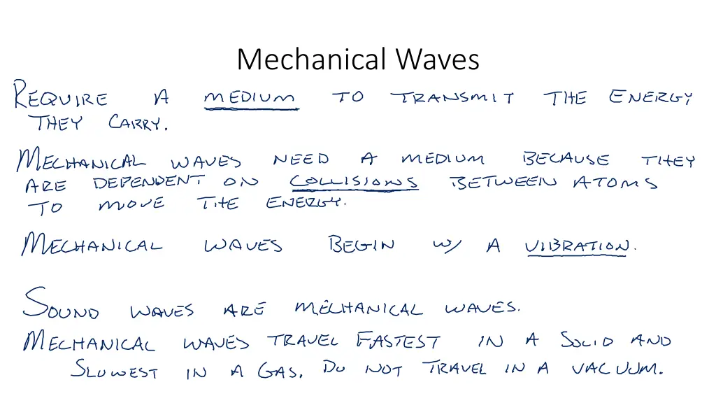 mechanical waves