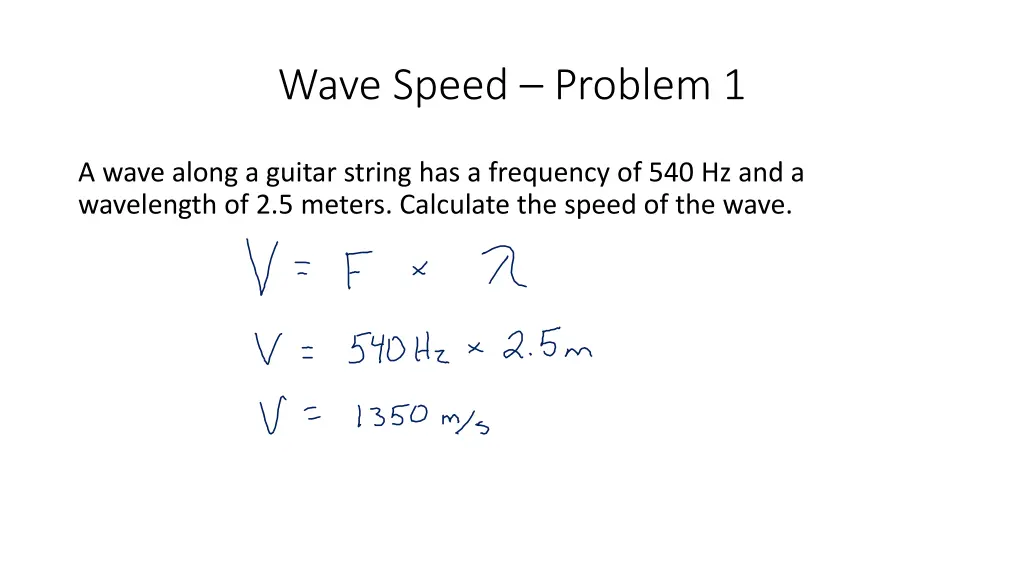 wave speed problem 1