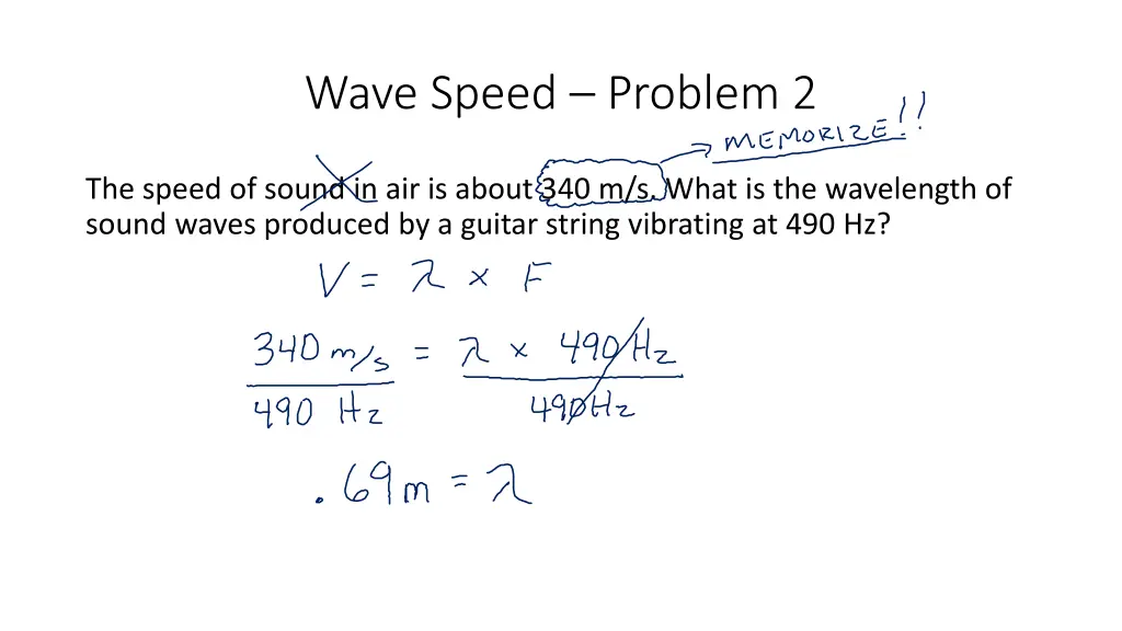 wave speed problem 2