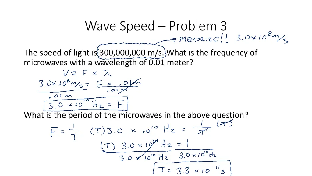 wave speed problem 3