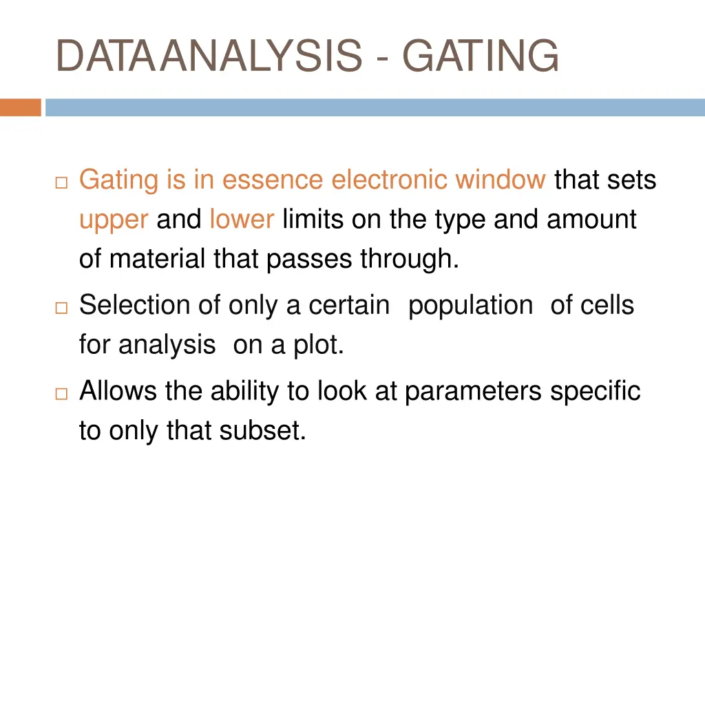 dataanalysis gating