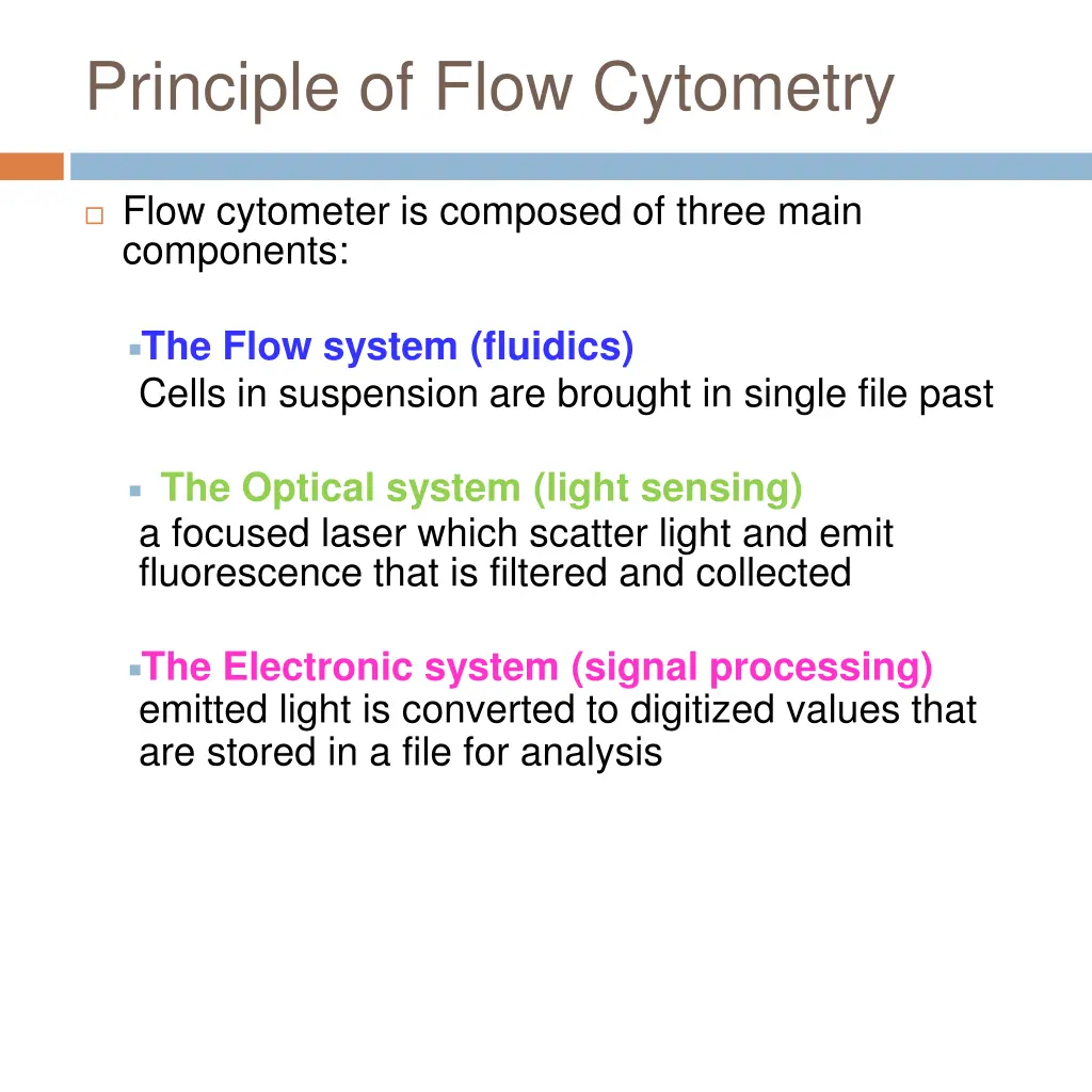 principle of flow cytometry