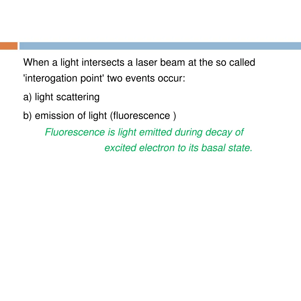 when a light intersects a laser beam