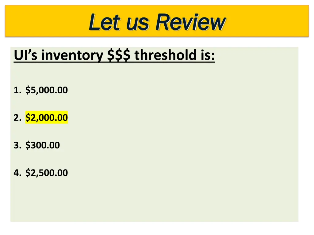 let us review let us review 1