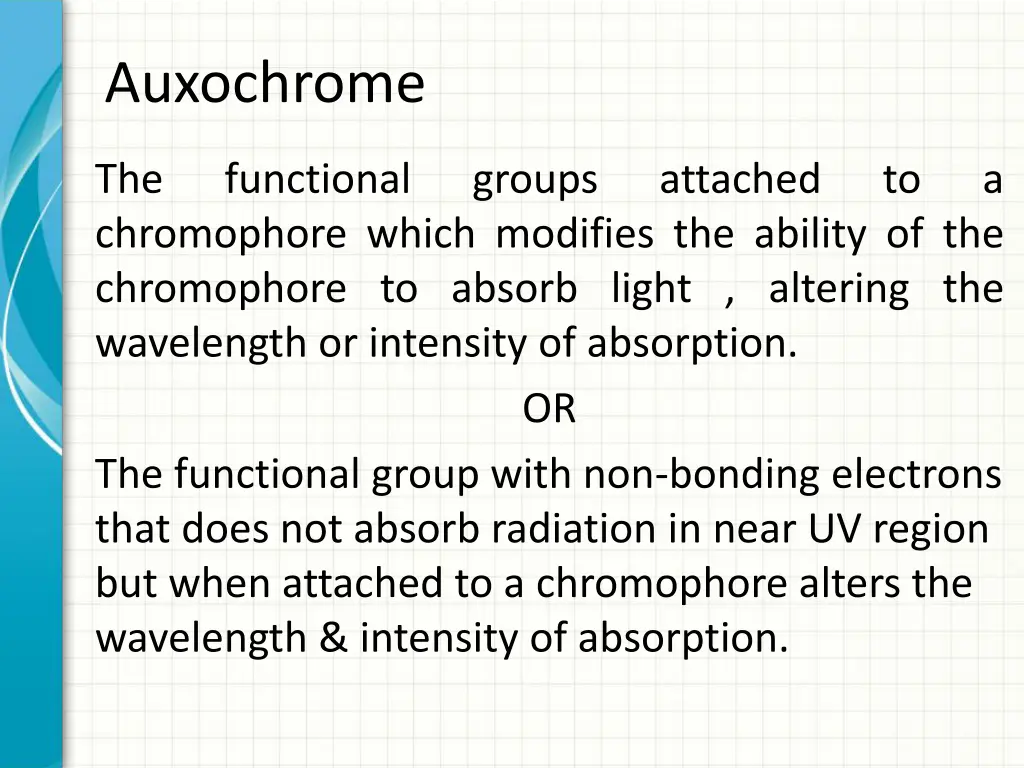 auxochrome