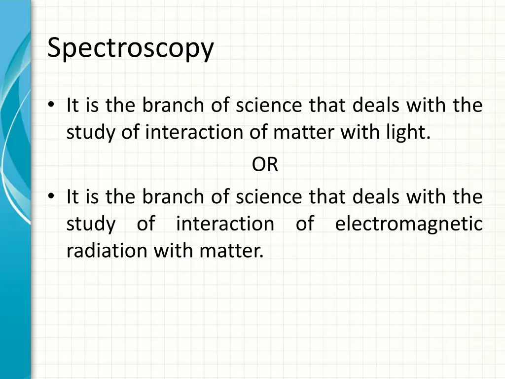 spectroscopy