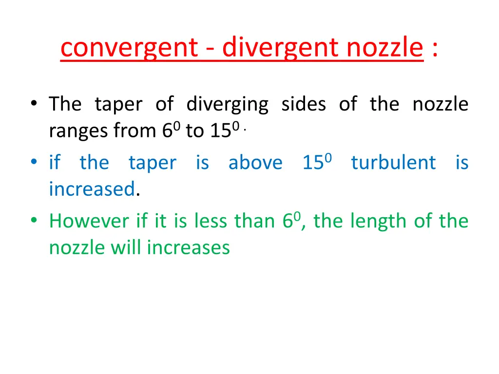 convergent divergent nozzle