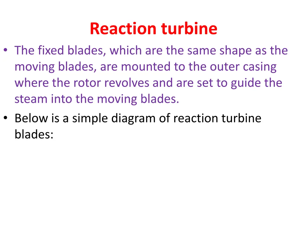 reaction turbine 1