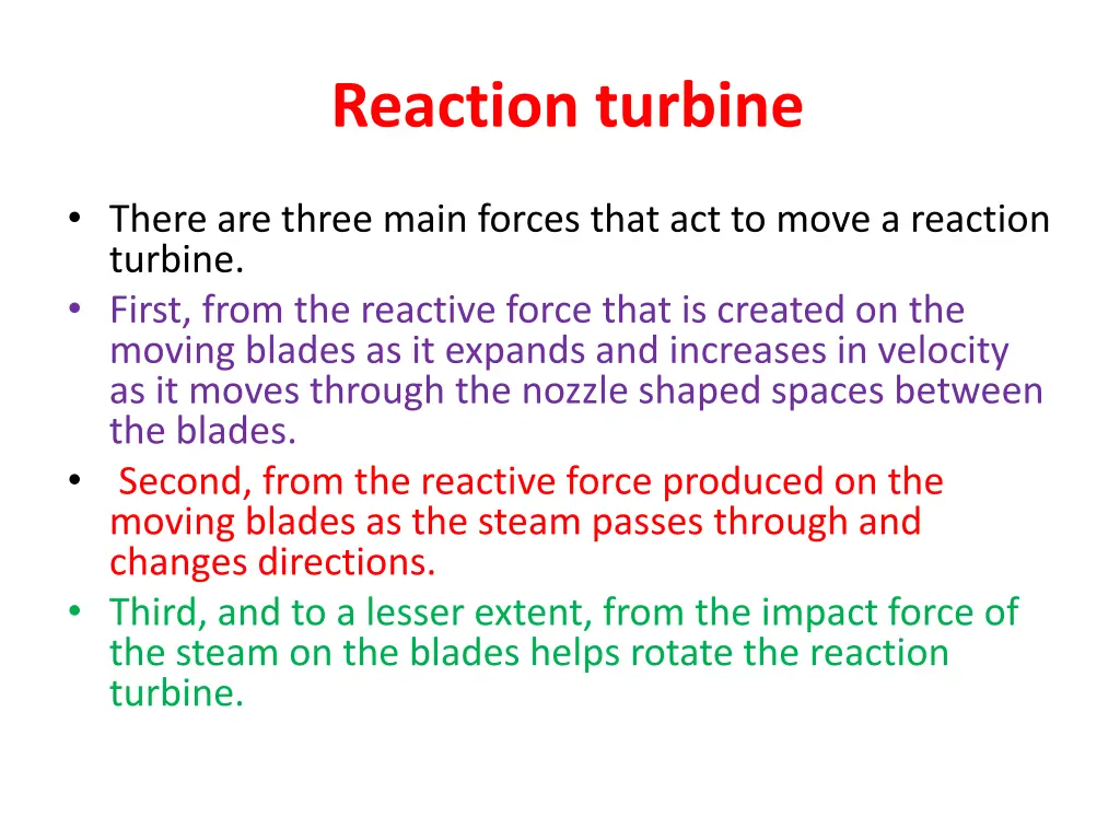 reaction turbine 2