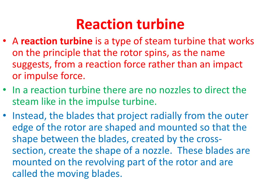 reaction turbine