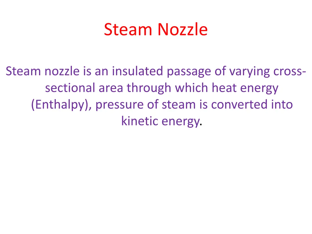 steam nozzle