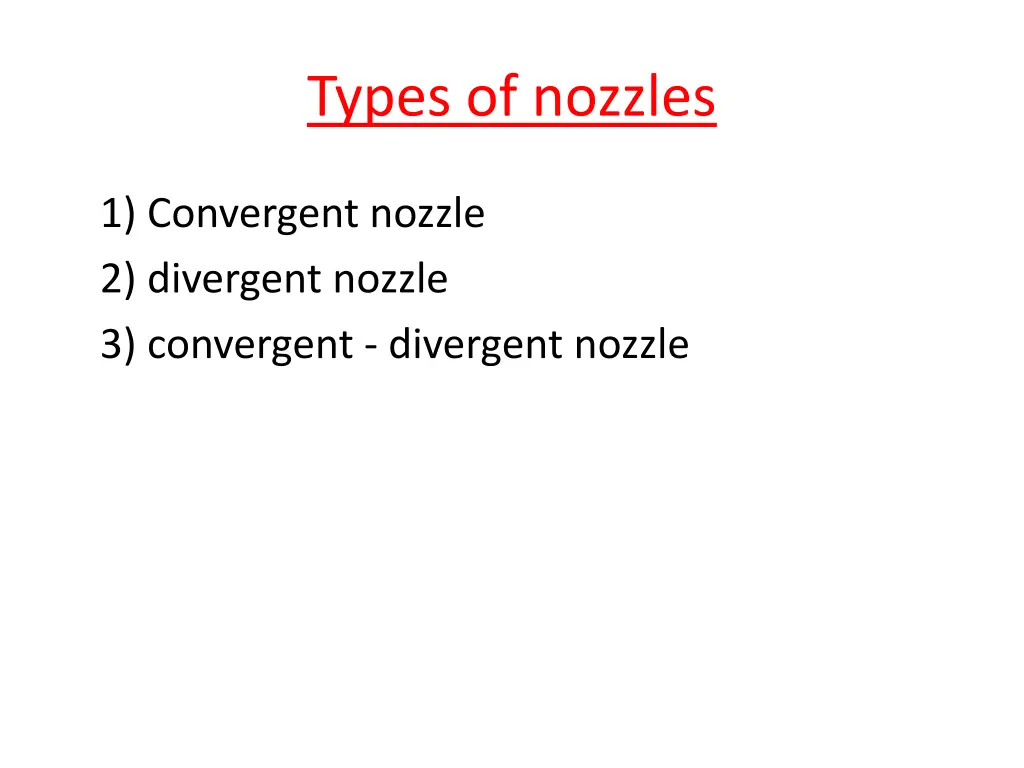 types of nozzles