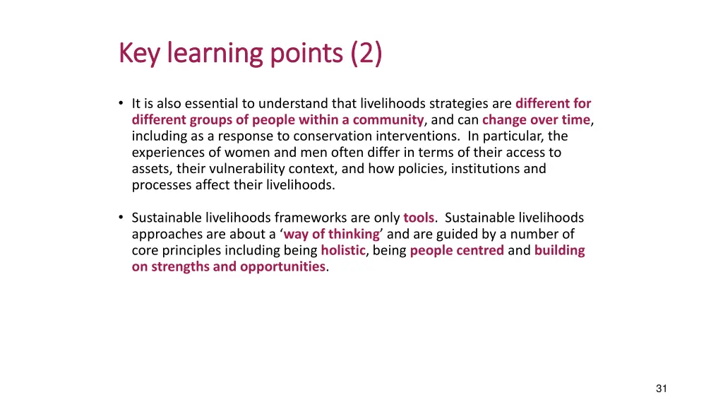 key learning points 2 key learning points 2