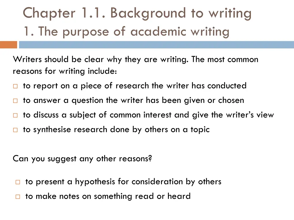 chapter 1 1 background to writing 1 the purpose