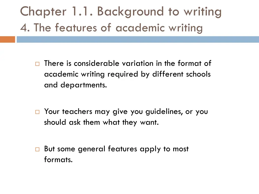 chapter 1 1 background to writing 4 the features