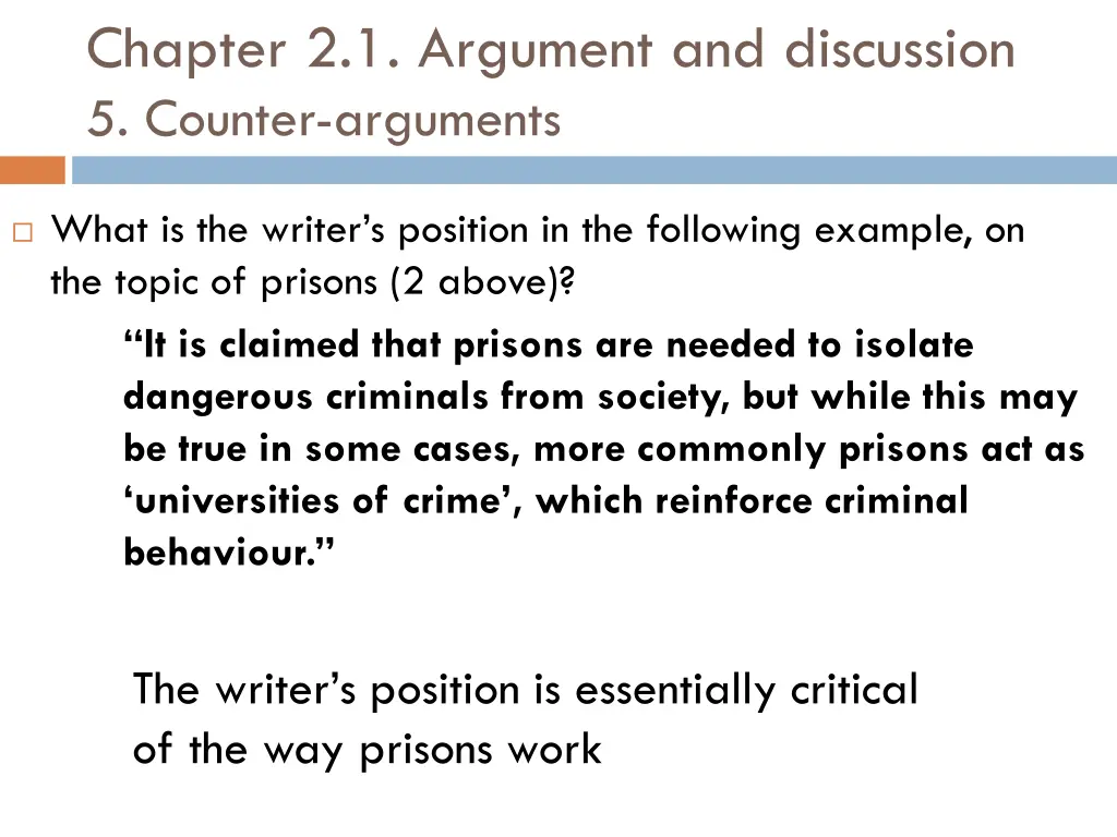 chapter 2 1 argument and discussion 5 counter 1