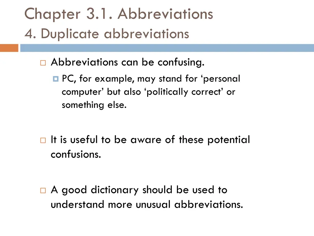 chapter 3 1 abbreviations 4 duplicate