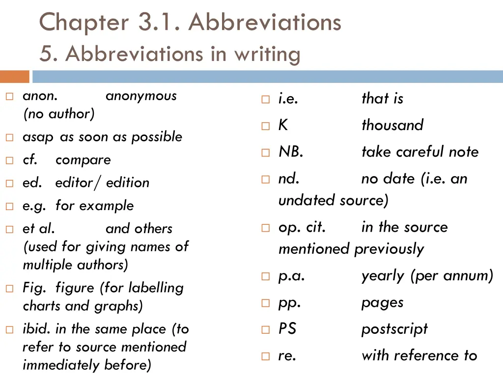 chapter 3 1 abbreviations 5 abbreviations