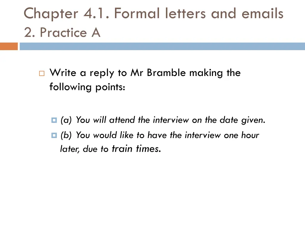 chapter 4 1 formal letters and emails 2 practice a