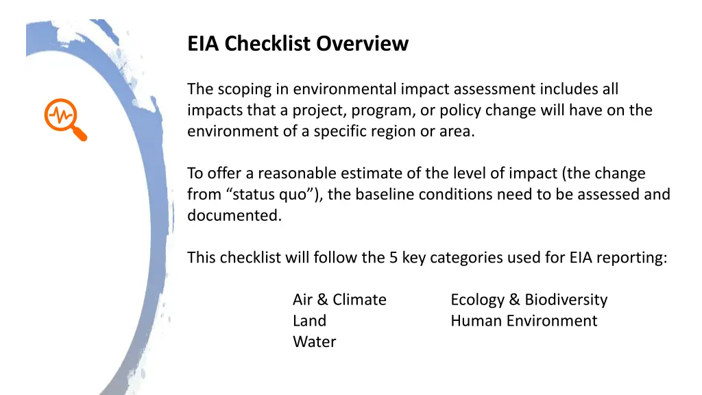 eia checklist overview