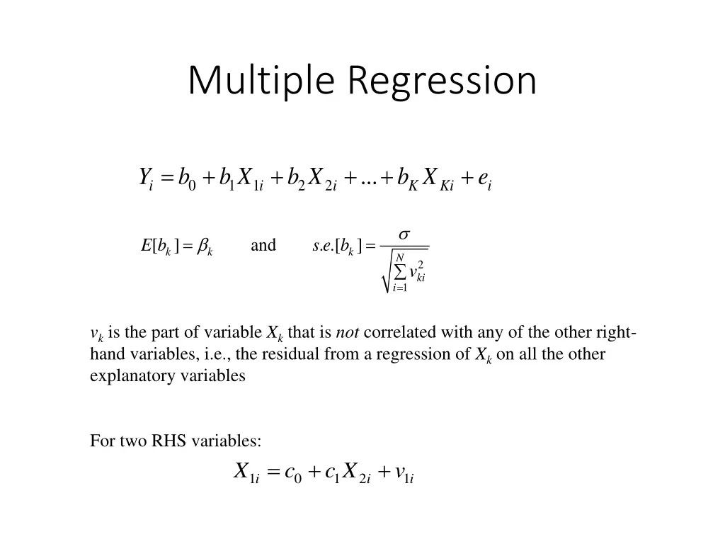 multiple regression