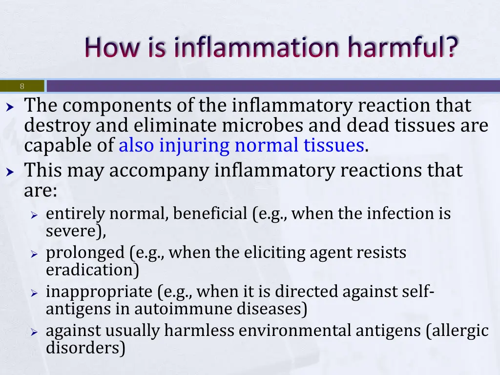 how is inflammation harmful