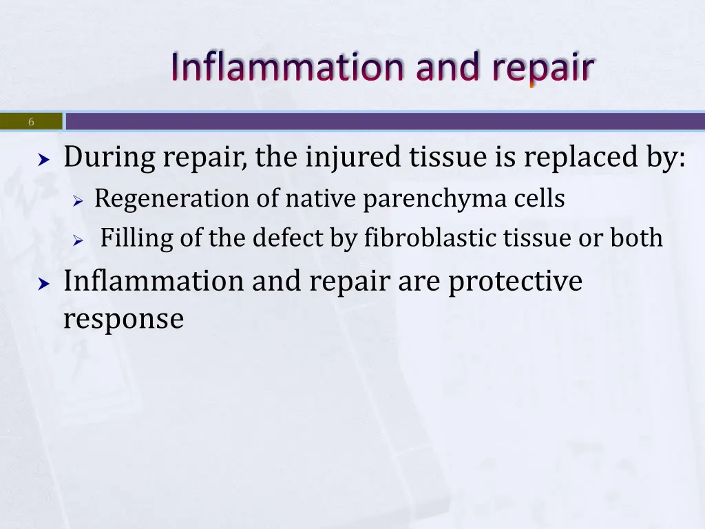 inflammation and repair 1