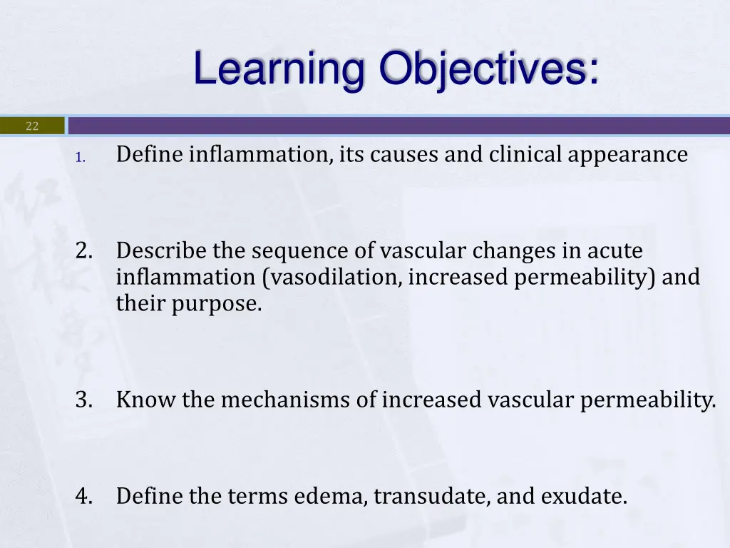 learning objectives 2