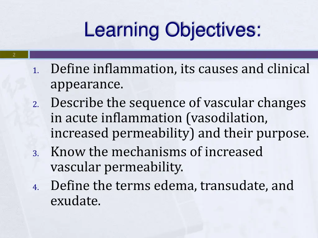 learning objectives