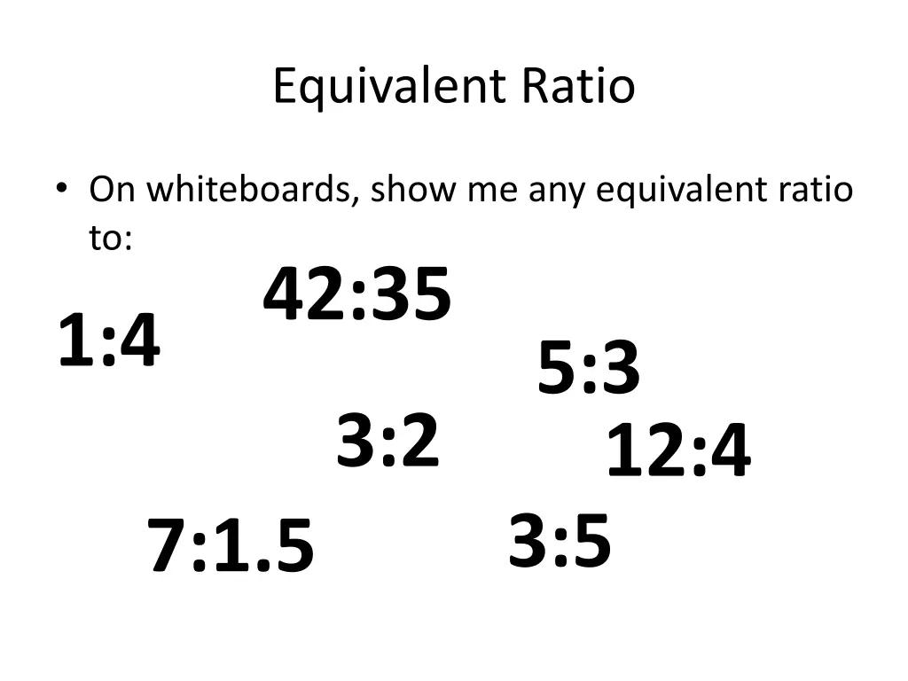 equivalent ratio