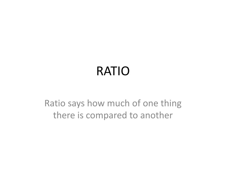 ratio