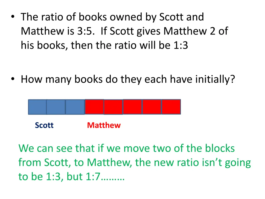 the ratio of books owned by scott and matthew