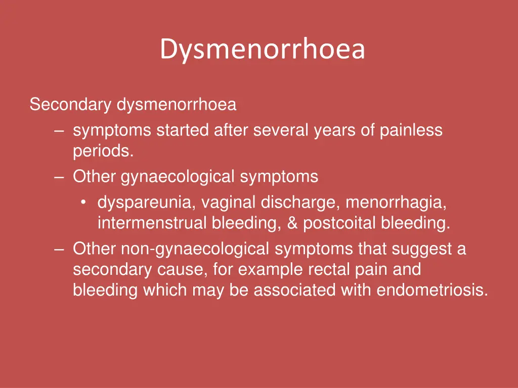 dysmenorrhoea 1