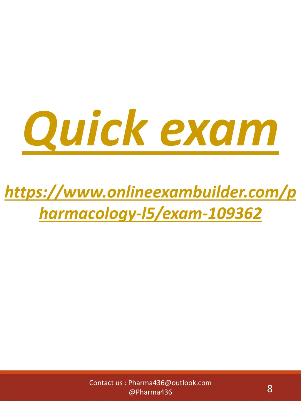 quick exam https www onlineexambuilder