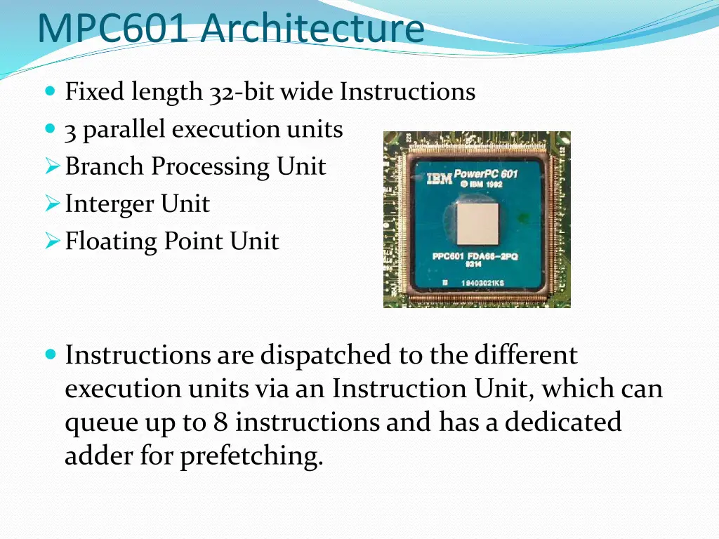 mpc601 architecture