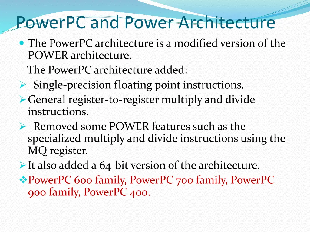 powerpc and power architecture the powerpc