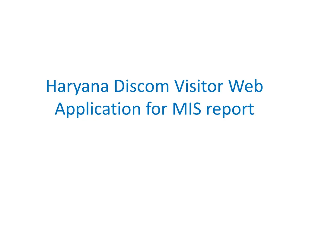 haryana discom visitor web application