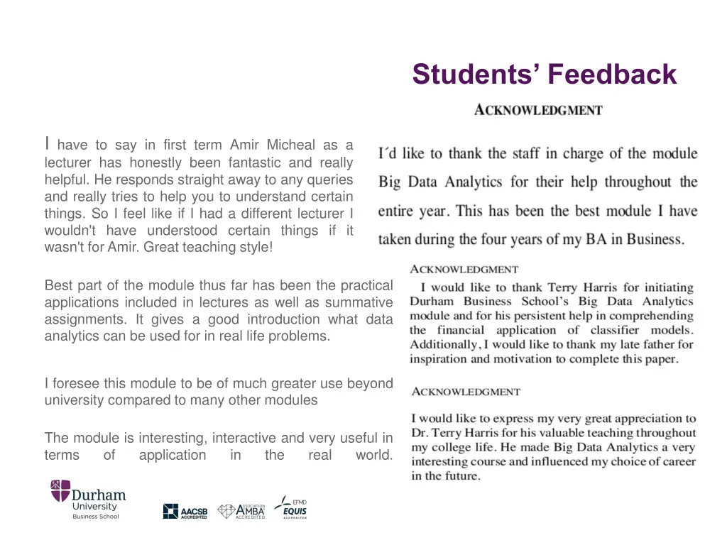 students feedback