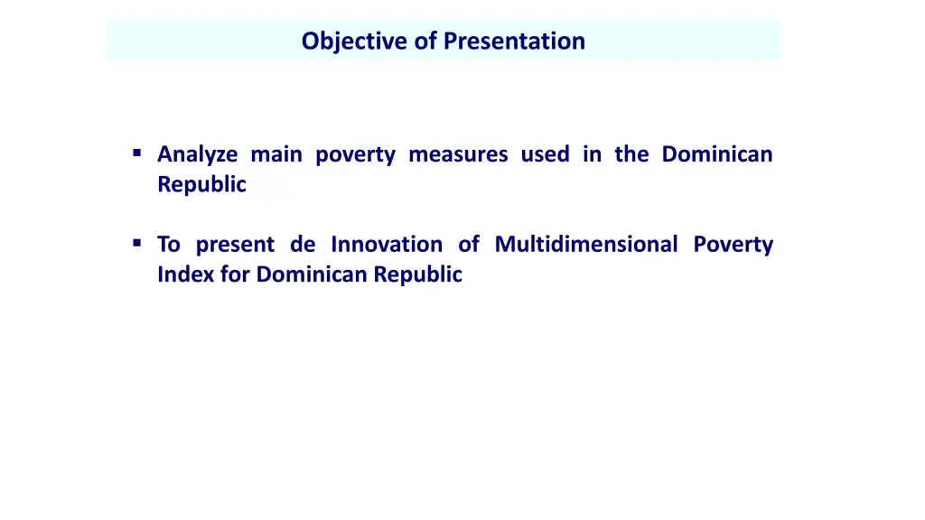 objective of presentation