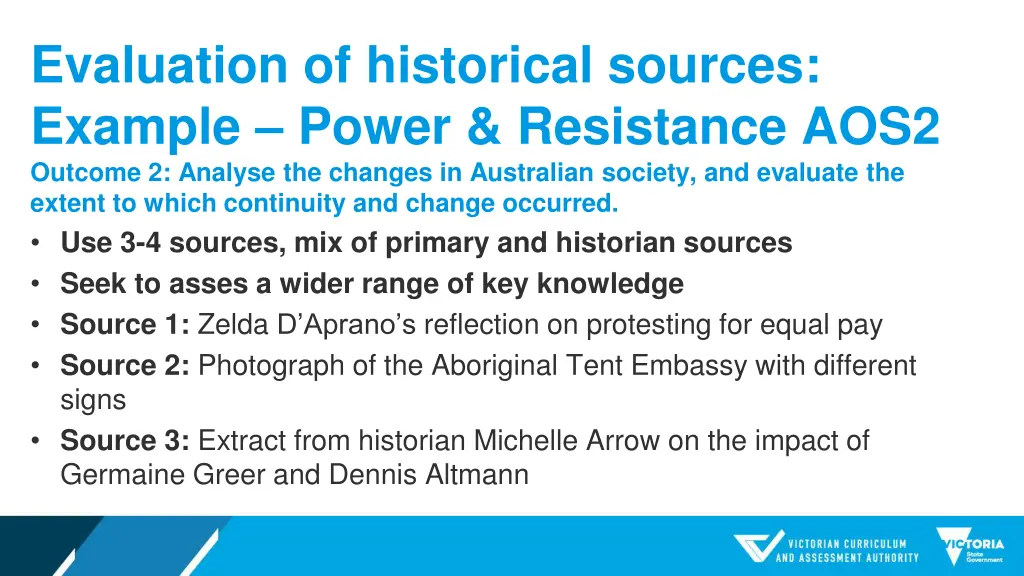 evaluation of historical sources example power